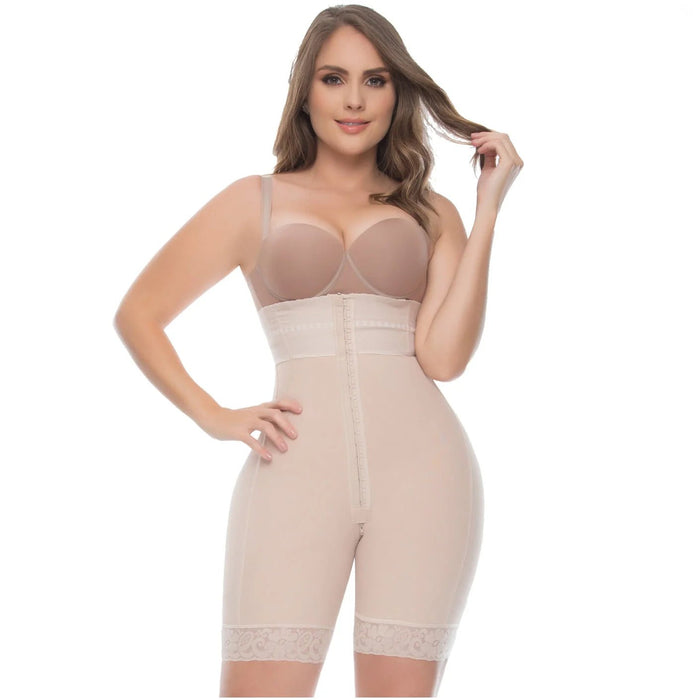 UpLady 6199 Strapless Faja Colombiana | High Waisted Tummy Control Mid - Thigh Shaper - Colombian Shapewear | Siluets