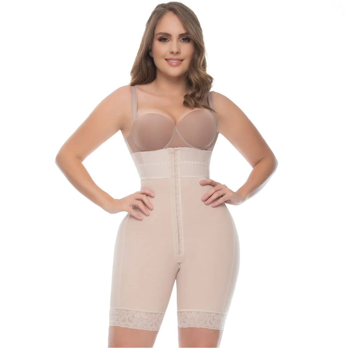 UpLady 6199 Strapless Faja Colombiana | High Waisted Tummy Control Mid - Thigh Shaper - Colombian Shapewear | Siluets