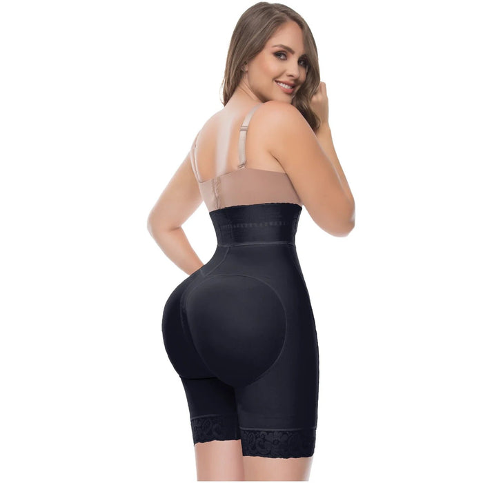 UpLady 6199 Strapless Faja Colombiana | High Waisted Tummy Control Mid - Thigh Shaper - Colombian Shapewear | Siluets