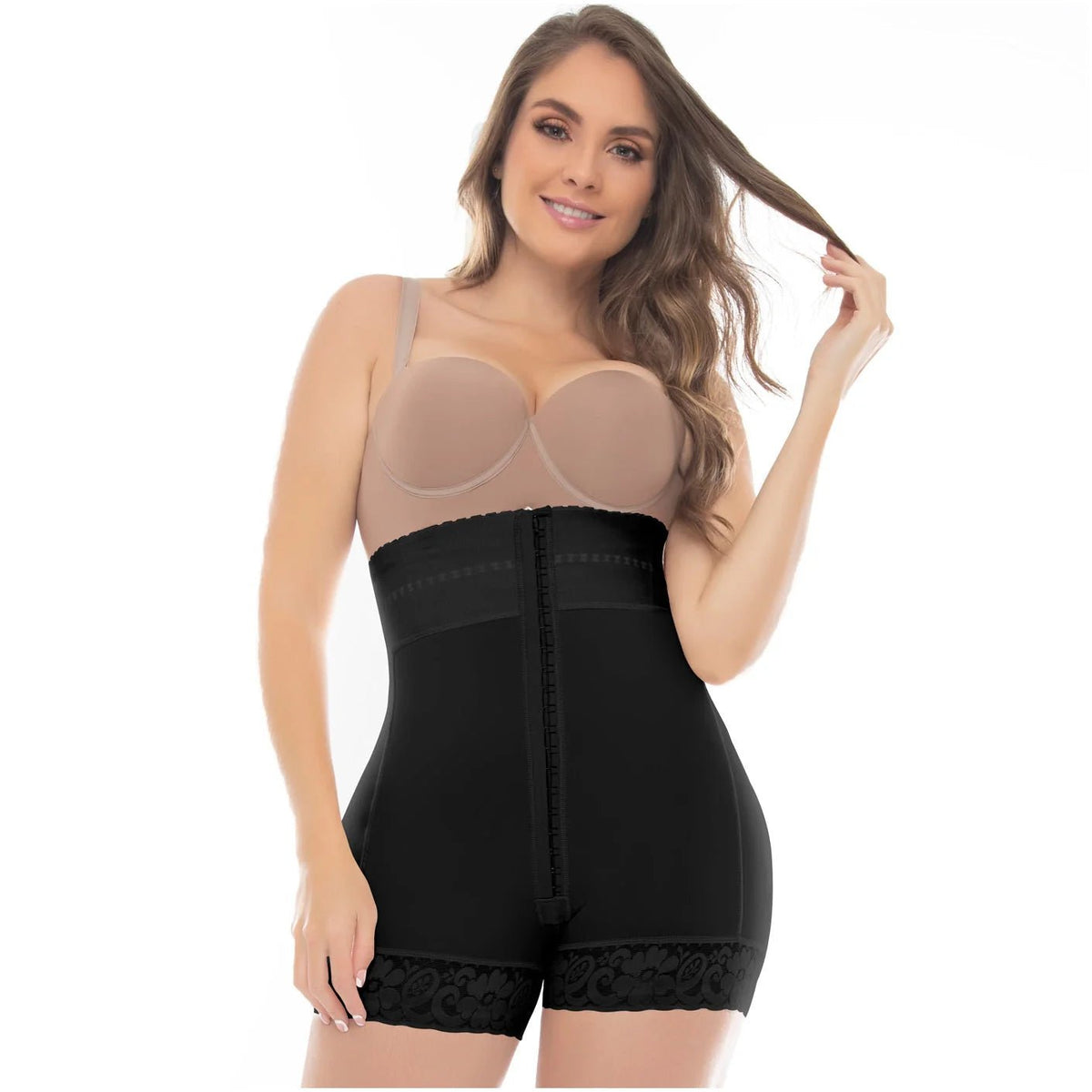 UpLady 6204 Butt Lifter Tummy Control Mid - Thigh Shapewear Shorts | Powernet Compression - Colombian Shapewear | Siluets