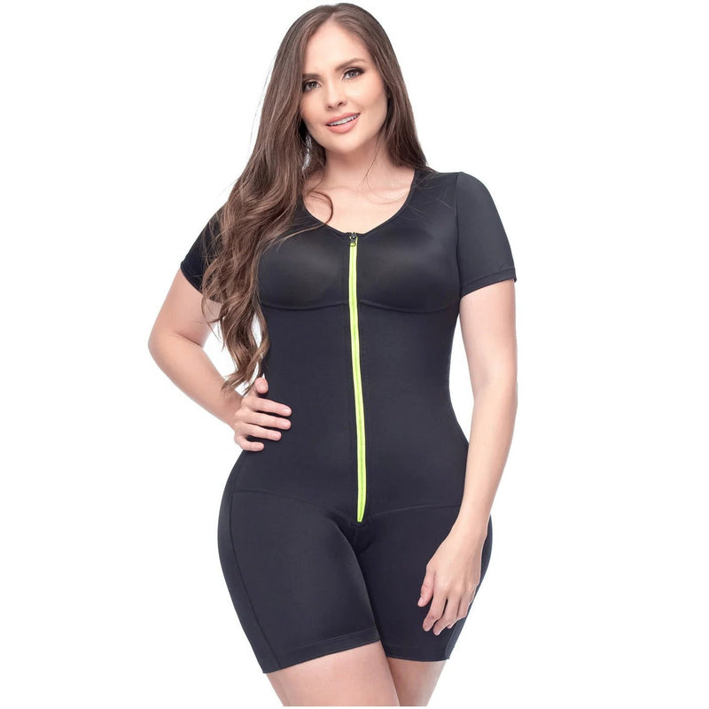 UpLady F - 6220 Women’s Athletic Compression Bodysuit with Sleeves – Triconet Workout Shapewear for Training & Daily Support - Colombian Shapewear | Siluets