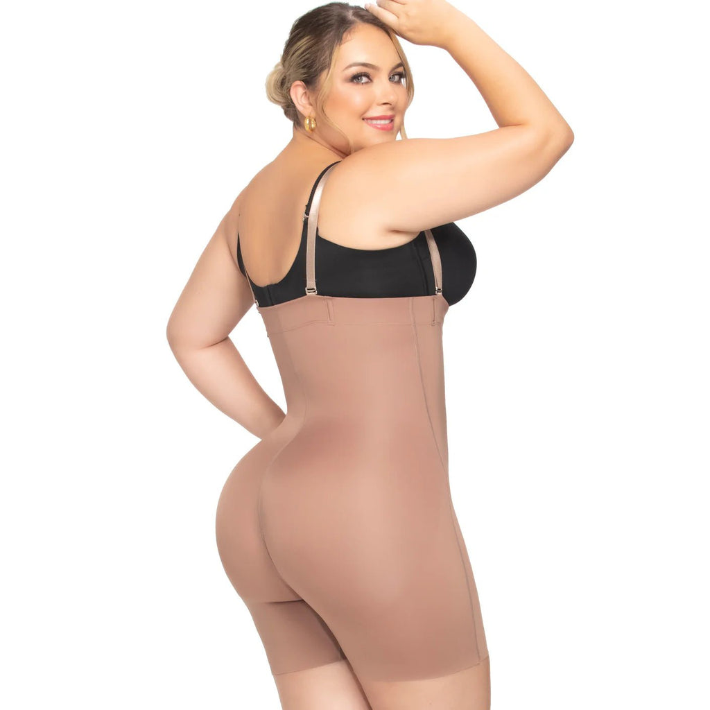 UpLady 6249 Colombian Faja – Stage 1 Open Bust Seamless Tummy Control Shapewear for Women Knee - Length - Colombian Shapewear | Siluets