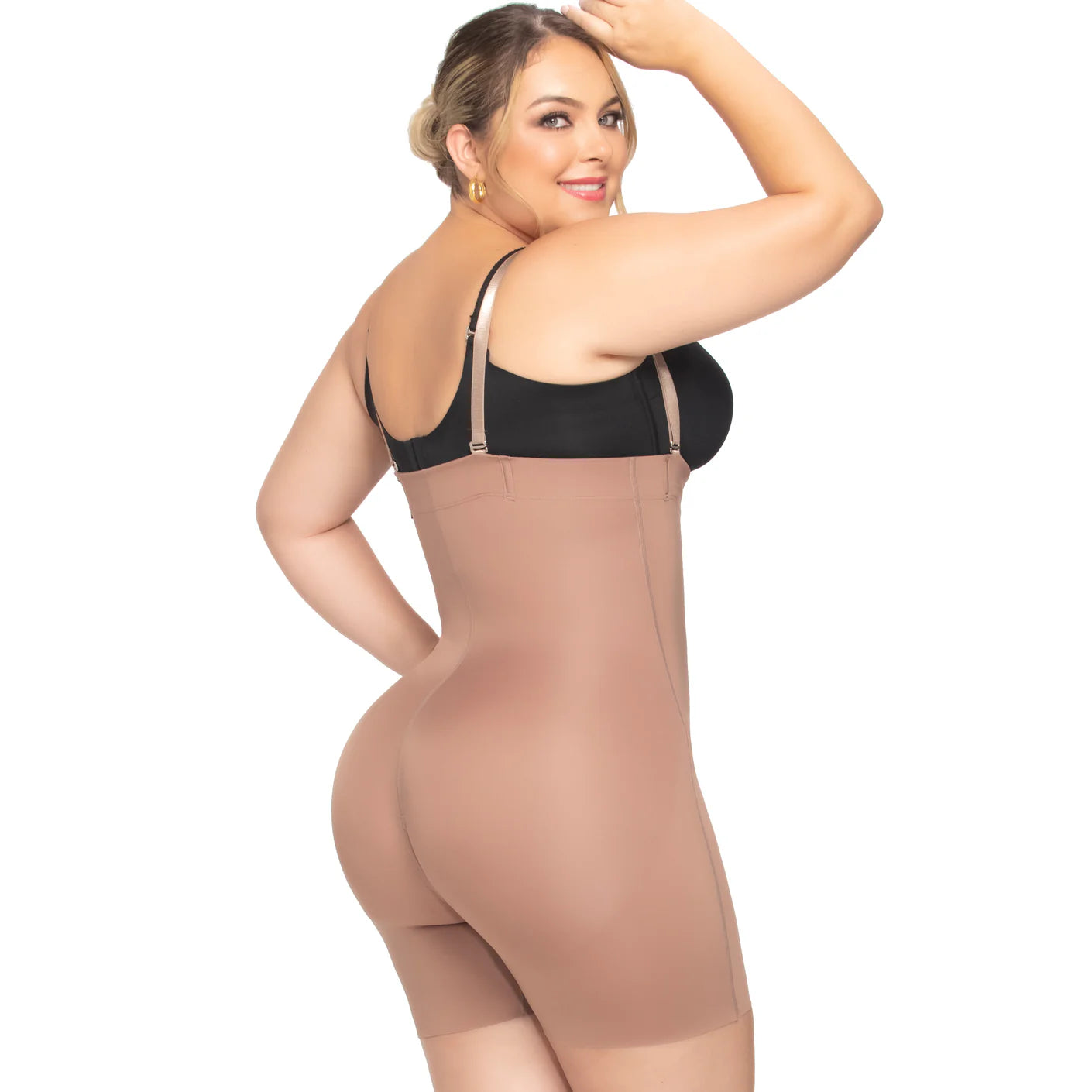 UpLady 6249 Colombian Faja – Stage 1 Open Bust Seamless Tummy Control Shapewear for Women Knee-Length