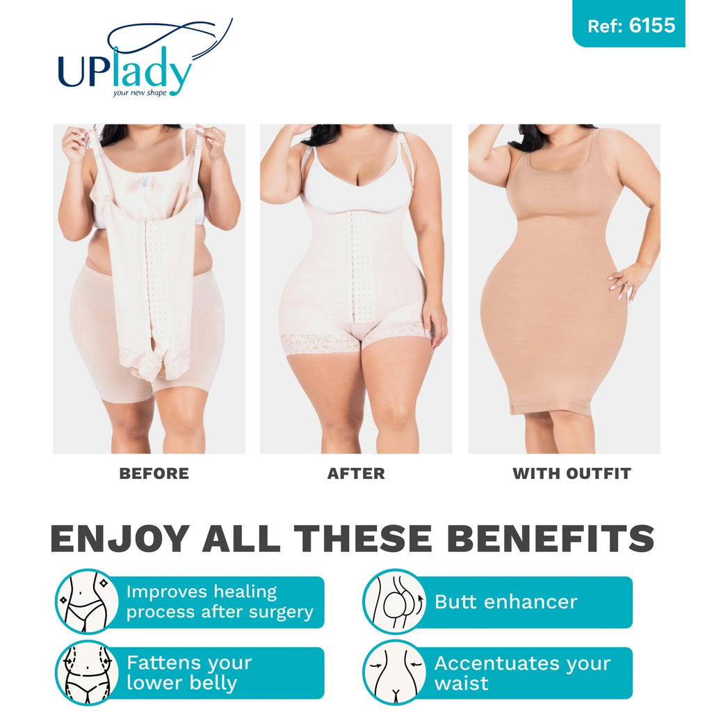 UpLady 6155 Tummy Control Girdle | Butt Lifting Powernet Faja - Colombian Shapewear | Siluets