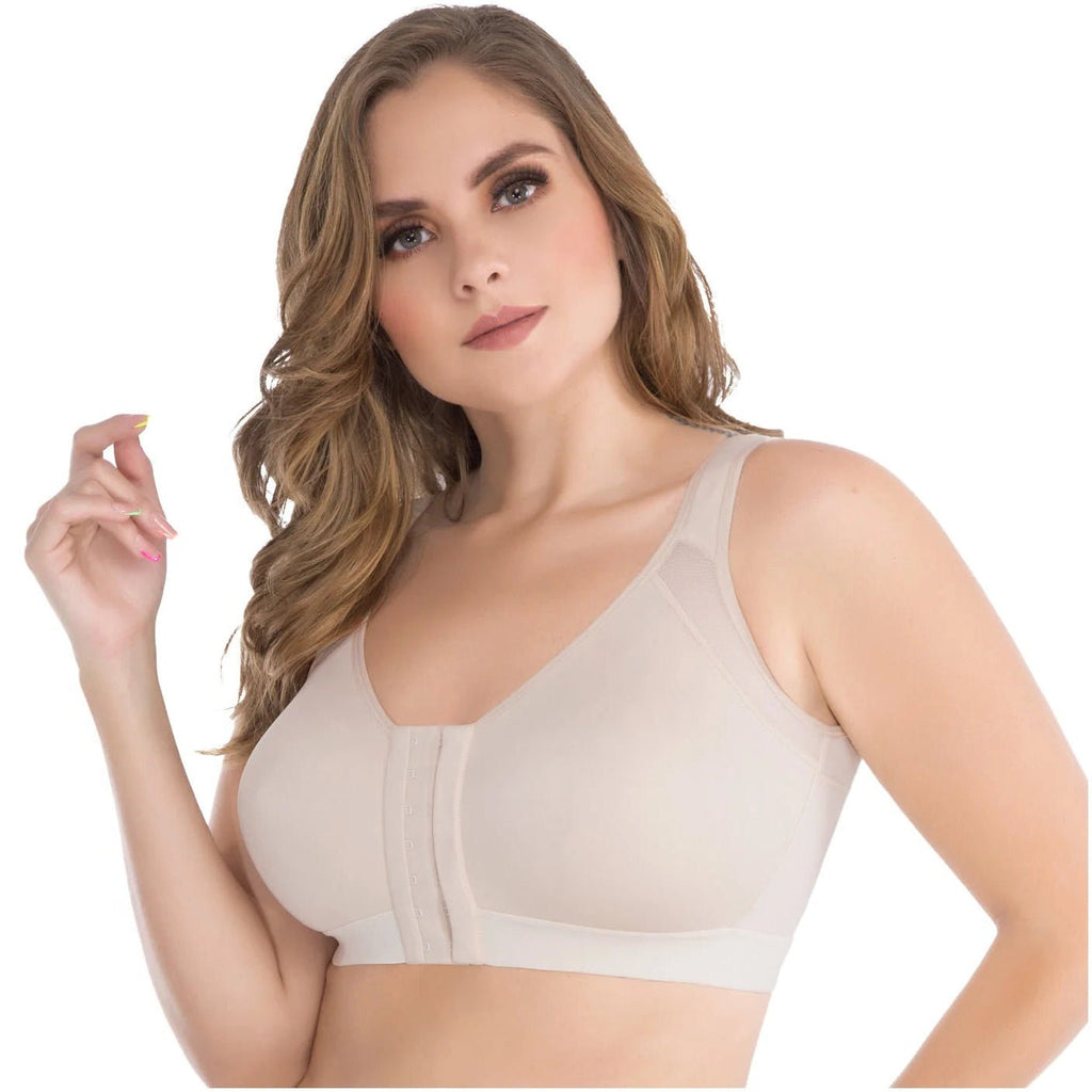 UpLady 7511 | Extra Firm Posture Corrector Bra for Women – Powernet High Compression Wireless Support Bra - Colombian Shapewear | Siluets