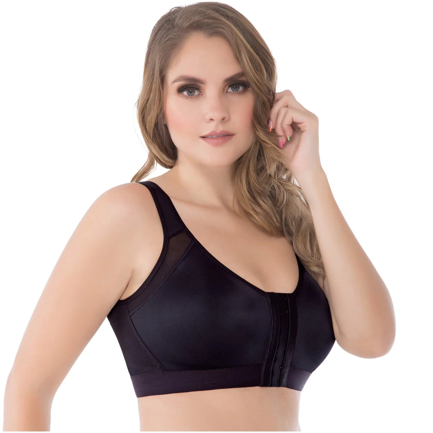 UpLady 7511 | Extra Firm Posture Corrector Bra for Women – Powernet High Compression Wireless Support Bra