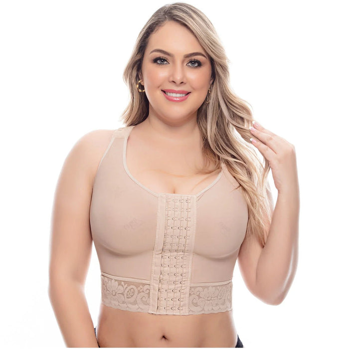 UpLady 7681 Post - Op High Compression Waist - Length Posture Corrector Bra - Colombian Shapewear | Siluets