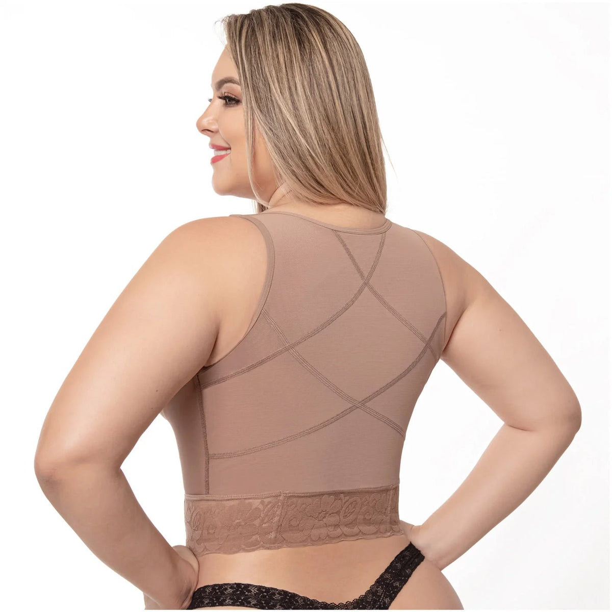 UpLady 7681 Post - Op High Compression Waist - Length Posture Corrector Bra - Colombian Shapewear | Siluets