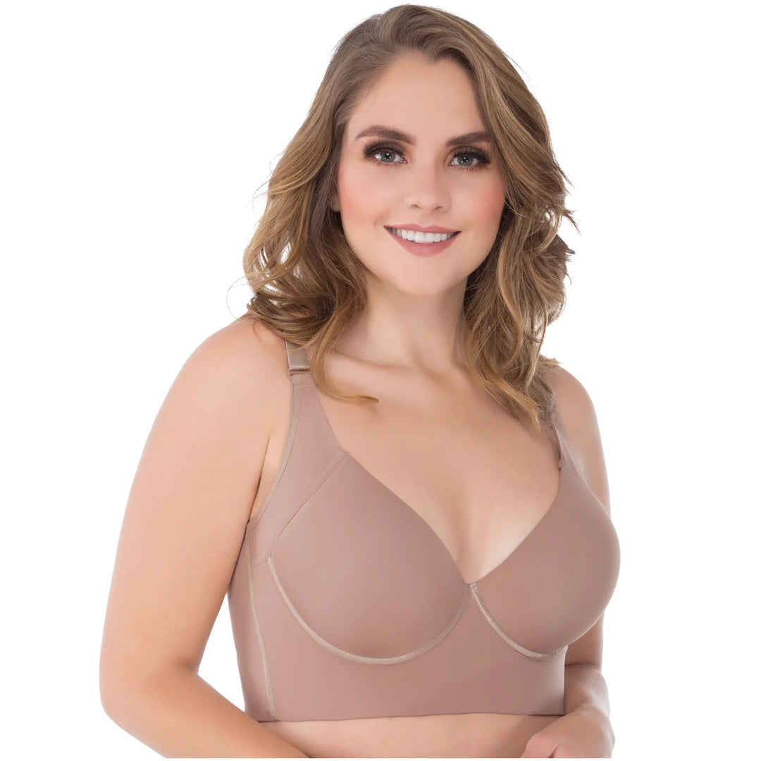 UpLady 8532 | Extra Firm High Compression Full Cup Push Up Bra | Powernet