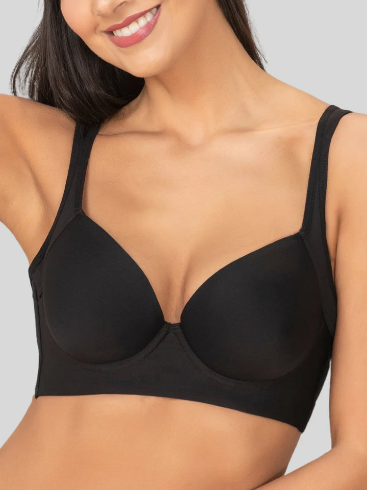 Underwire Support Bra with High Coverage and Flexible Side Boning | No Roll Down | Made in Colombia Siluets