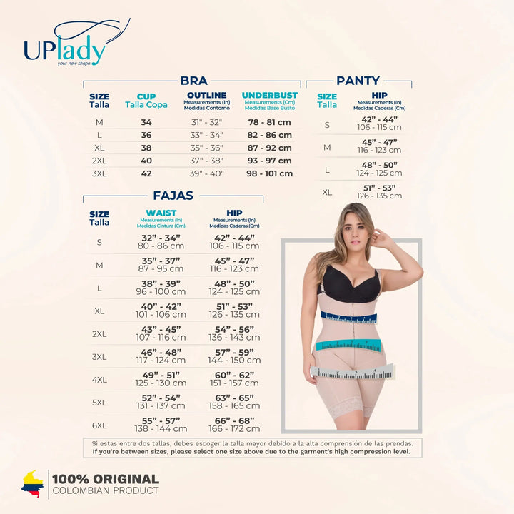 UpLady 6129 | Butt Lifter Tummy Control Shapewear Shorts Bodysuit | Powernet Siluets