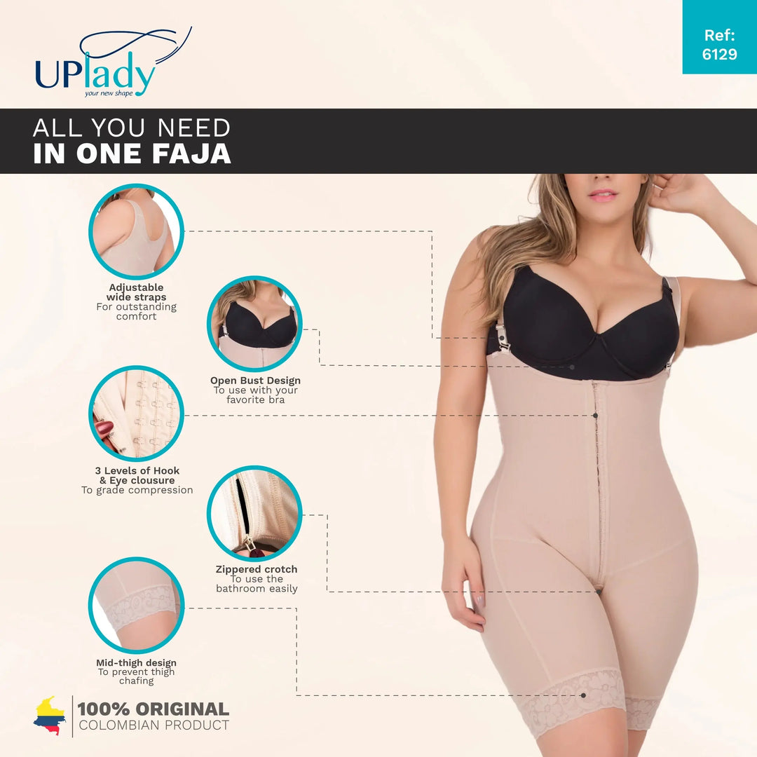 UpLady 6129 | Butt Lifter Tummy Control Shapewear Shorts Bodysuit | Powernet Siluets