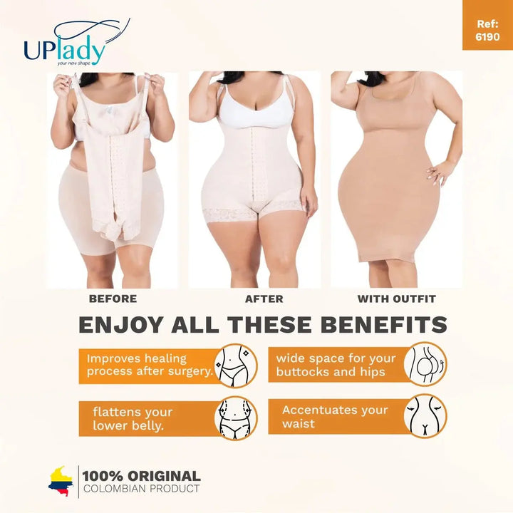 UpLady 6190 | Butt Lifting Curvy High Compression Shapewear | Powernet Siluets