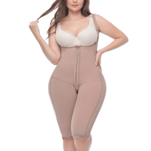 UpLady 6712 Open Bust Tummy Control Butt Lifter Bodysuit | Knee - Length Powernet Faja - Colombian Shapewear | Siluets