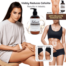 Siluet Coffee Massage Oil – Anti - Cellulite, Stretch Mark & Skin Firming (8 oz) - Colombian Shapewear | Siluets