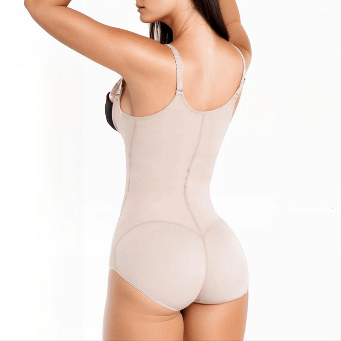 Colombian Braless Bodysuit Shaper – Open Bust, High Compression, Adjustable Straps | Tummy & Back Control – Made in Colombia - Colombian Shapewear | Siluets