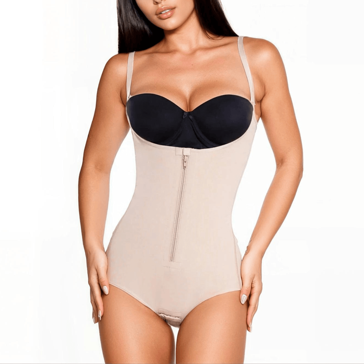Colombian Braless Bodysuit Shaper – Open Bust, High Compression, Adjustable Straps | Tummy & Back Control – Made in Colombia - Colombian Shapewear | Siluets