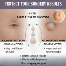 Silicone Belly Button Plug – Post - Surgery Navel Support | 3 - Piece Recovery Set (Lipo, Tummy Tuck, Hernia) - Colombian Shapewear | Siluets