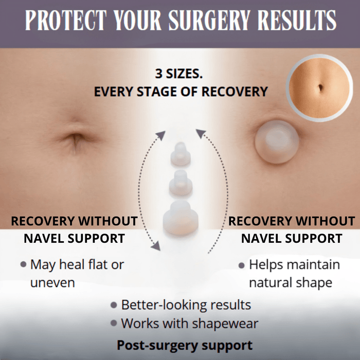 Silicone Belly Button Plug – Post - Surgery Navel Support | 3 - Piece Recovery Set (Lipo, Tummy Tuck, Hernia) - Colombian Shapewear | Siluets