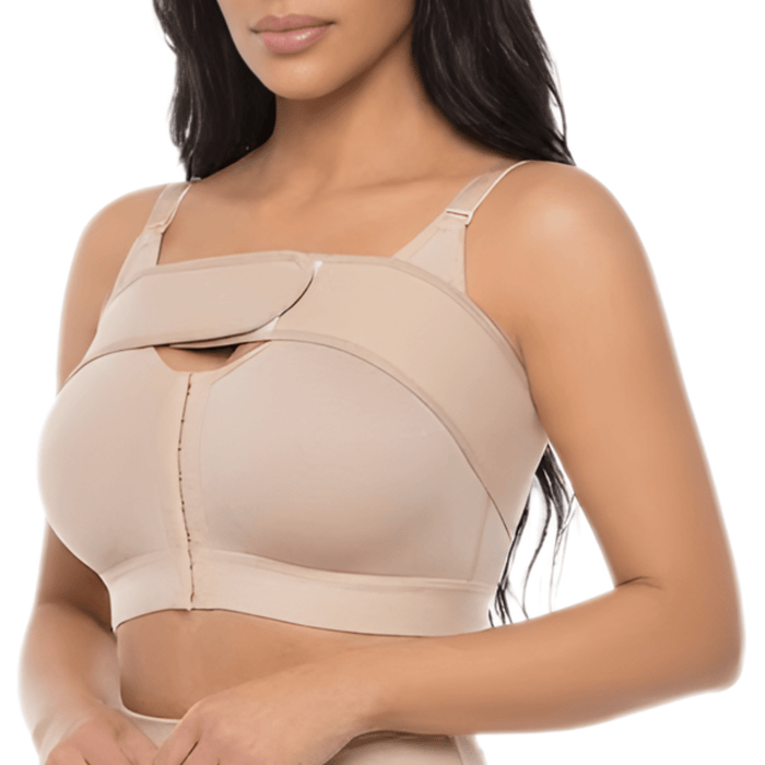 Fajas Salome 308 | Post - Surgery Breast Band for Mamoplasty | Bust Support Compression Band | Powernet - Colombian Shapewear | Siluets