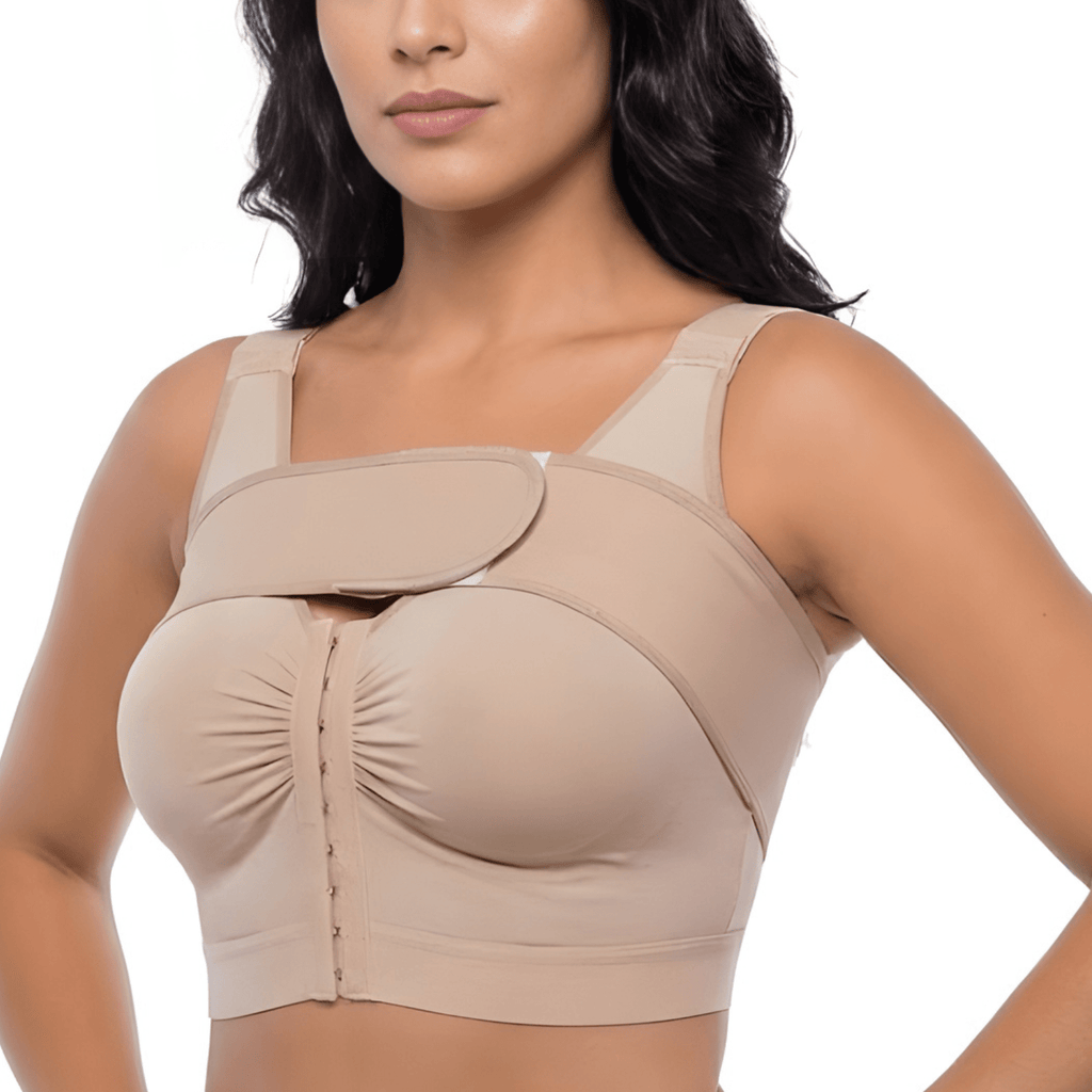 Fajas Salome 308 | Post - Surgery Breast Band for Mamoplasty | Bust Support Compression Band | Powernet - Colombian Shapewear | Siluets
