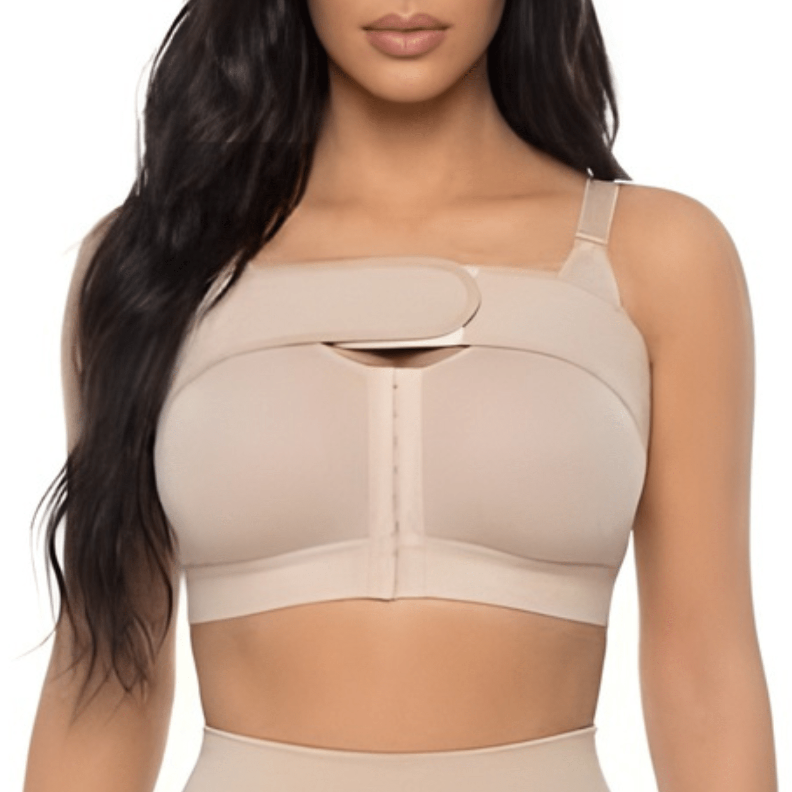 Fajas Salome 308 | Post - Surgery Breast Band for Mamoplasty | Bust Support Compression Band | Powernet - Colombian Shapewear | Siluets