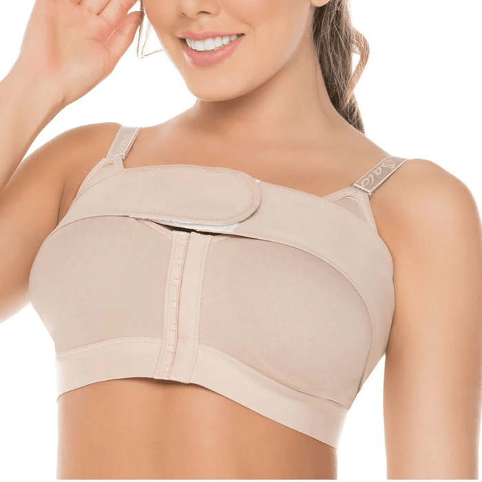 Fajas Salome 308 | Post - Surgery Breast Band for Mamoplasty | Bust Support Compression Band | Powernet - Colombian Shapewear | Siluets