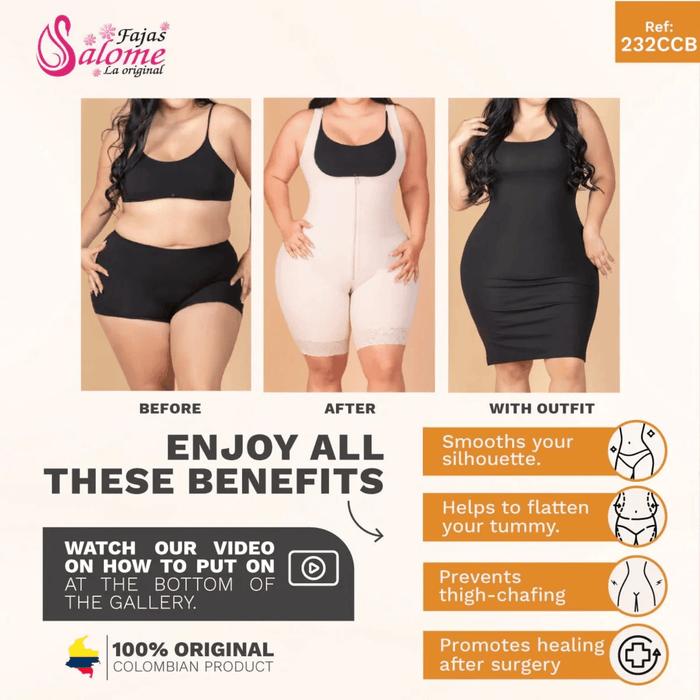 Fajas Salome 232 CCB – Colombian Full Body Shaper | High Compression Faja - Colombian Shapewear | Siluets
