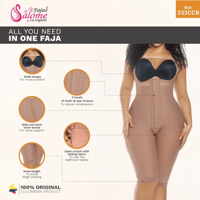Fajas Salome 232 CCB – Colombian Full Body Shaper | High Compression Faja - Colombian Shapewear | Siluets