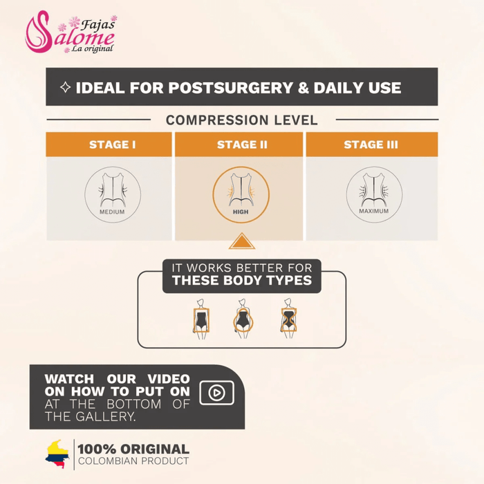 Fajas Salome 232 CCB – Colombian Full Body Shaper | High Compression Faja - Colombian Shapewear | Siluets