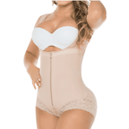Fajas Salomé 411 | Open Bust Panty Post - Op Faja with Wide Straps & Front Zipper | Powernet Shapewear - Colombian Shapewear | Siluets