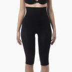 Black shapewear shorts on a white background