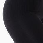 Close-up of a black textured sleeve on a white background