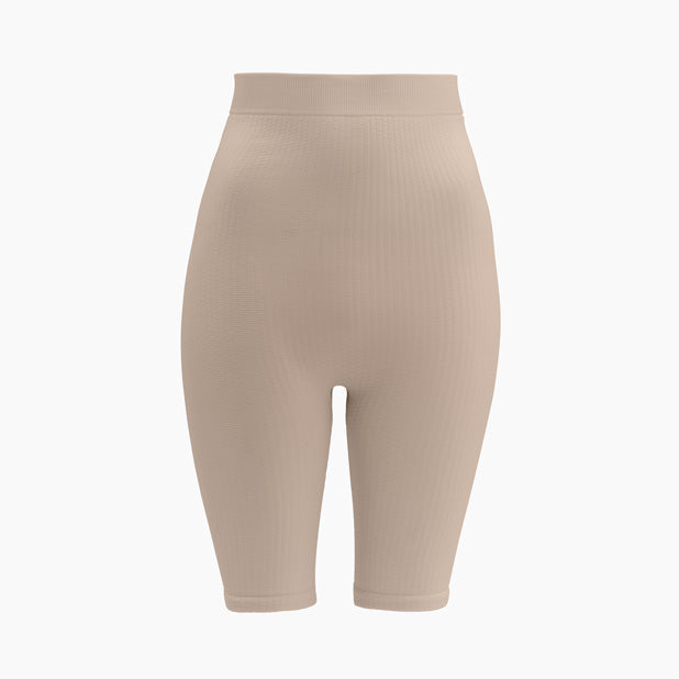 Beige compression shorts on a white background