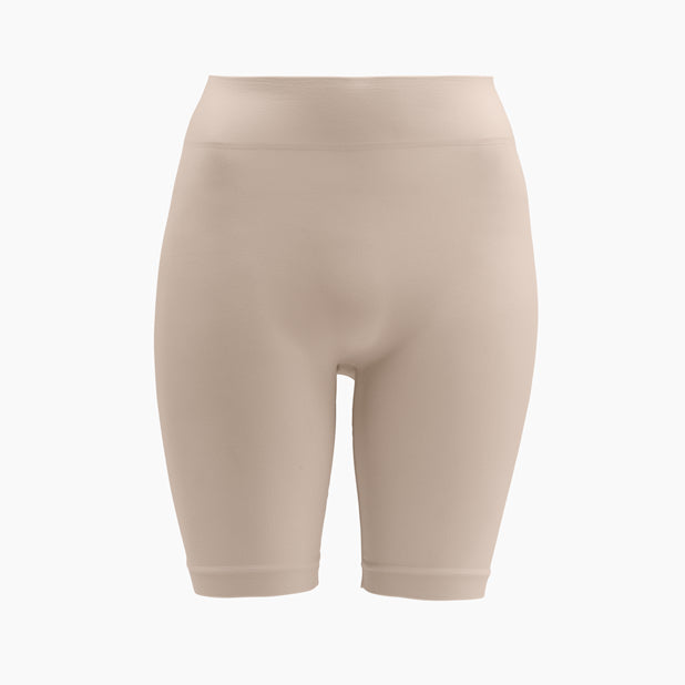 Beige shorts on a white background