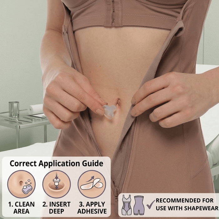 Silicone Belly Button Plug – Post - Surgery Navel Support | 3 - Piece Recovery Set (Lipo, Tummy Tuck, Hernia) - Colombian Shapewear | Siluets