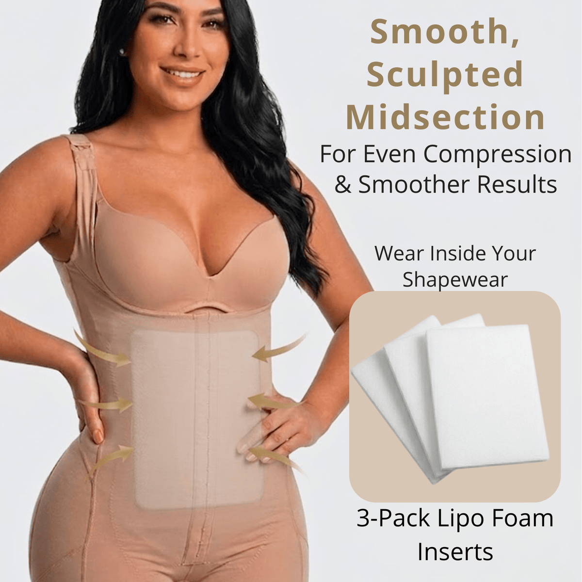 Lipo Foam – Post - Surgery Compression Pads | Liposuction Recovery - Colombian Shapewear | Siluets