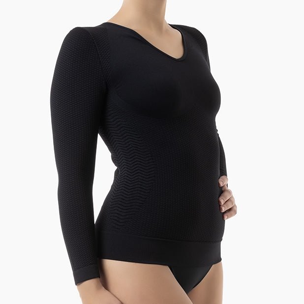 Farmacell Women’s Long - Sleeve Anti - Cellulite Micromassage T-Shirt | Italian Compression Wear - Colombian Shapewear | Siluets