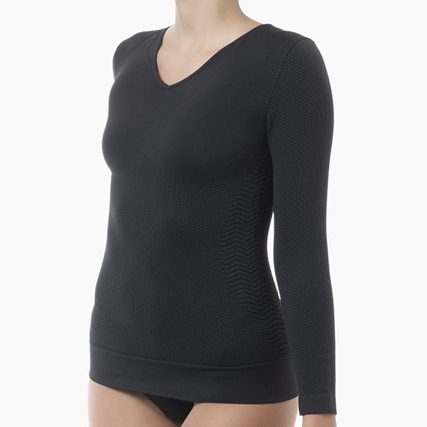 Farmacell Women’s Long - Sleeve Anti - Cellulite Micromassage T-Shirt | Italian Compression Wear - Colombian Shapewear | Siluets