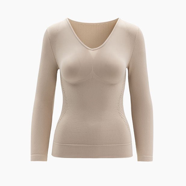 Farmacell Women’s Long - Sleeve Anti - Cellulite Micromassage T-Shirt | Italian Compression Wear - Colombian Shapewear | Siluets