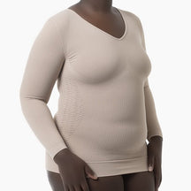 Farmacell Women’s Long - Sleeve Anti - Cellulite Micromassage T-Shirt | Italian Compression Wear - Colombian Shapewear | Siluets