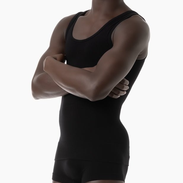Farmacell Men’s Shapewear Stretch Cotton Tank Top | Italian Compression Undershirt - Colombian Shapewear | Siluets