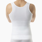 White tank top on a mannequin against a white background