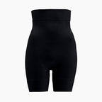 Black shapewear shorts on a white background