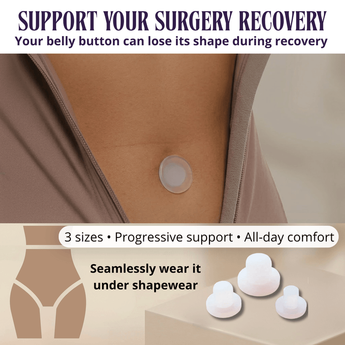 Silicone Belly Button Plug – Post - Surgery Navel Support | 3 - Piece Recovery Set (Lipo, Tummy Tuck, Hernia) - Colombian Shapewear | Siluets