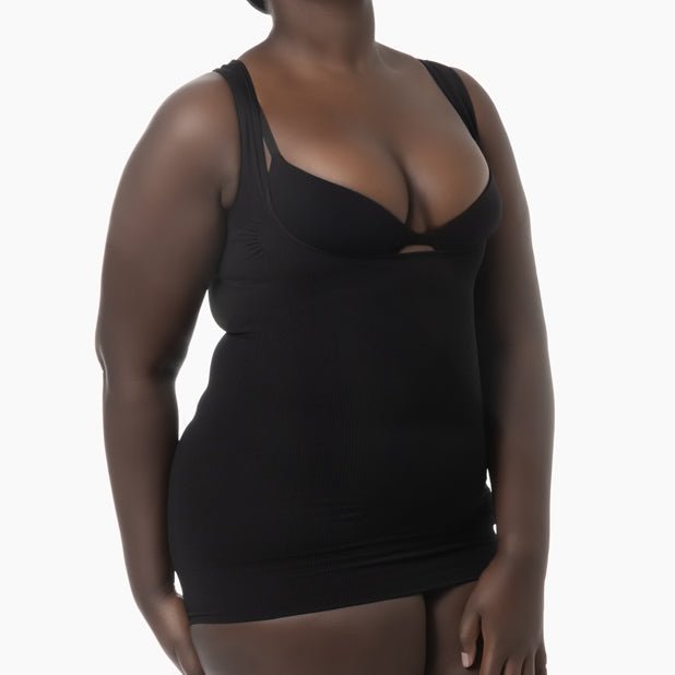 Farmacell Women’s Open - Bust Shapewear Tank Top with Flat Tummy Effect | Italian Compression Top - Colombian Shapewear