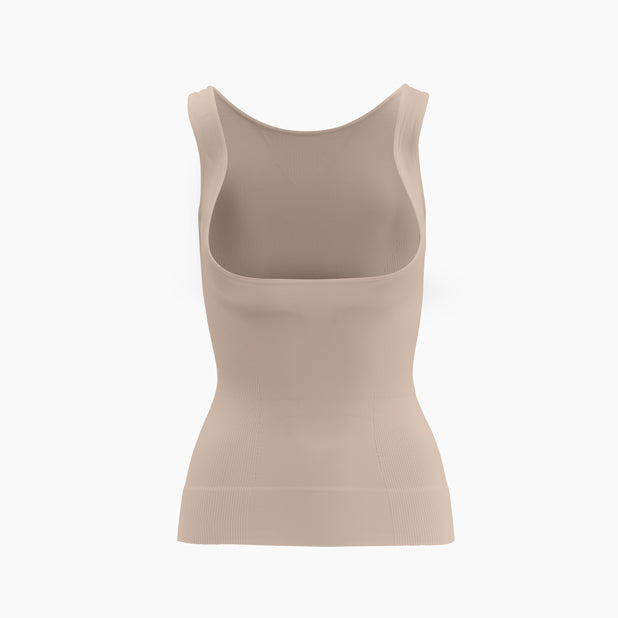 Beige tank top on a white background