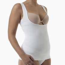 Farmacell Women’s Open - Bust Shapewear Tank Top with Flat Tummy Effect | Italian Compression Top - Colombian Shapewear