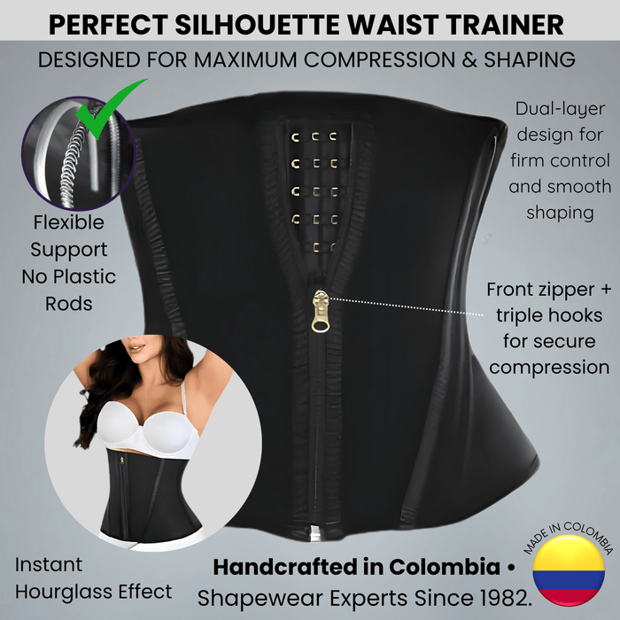 Perfect Silhouette Colombian Waist Trainer – Double Compression Body Shaper for Women - Colombian Shapewear | Siluets