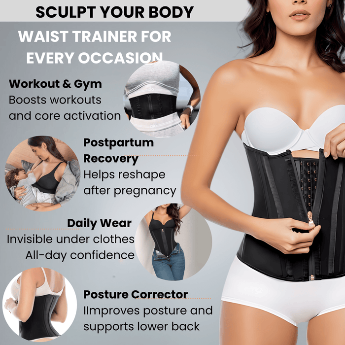 Perfect Silhouette Colombian Waist Trainer – Double Compression Body Shaper for Women - Colombian Shapewear | Siluets